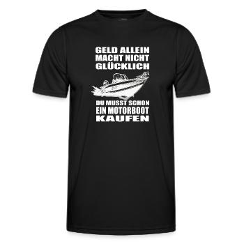 Motorboot - Männer Funktions-T-Shirt - Schwarz - Vorne - AI Model Male 178 dark (178cm)