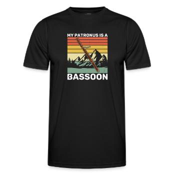 Musiker Bassoon Fagott Blasinstrument Spruch - Männer Funktions-T-Shirt - Schwarz - Vorne - AI Model Male 178 dark (178cm)