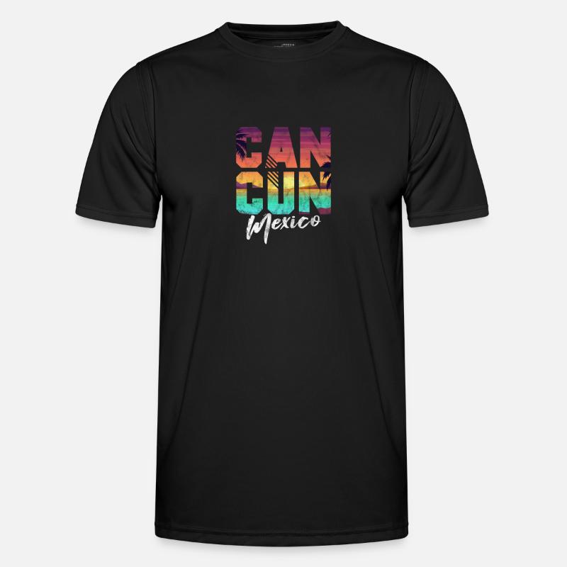 Mexiko Cancun - Männer Funktions-T-Shirt - Schwarz