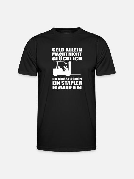 Stapler - Männer Funktions-T-Shirt - Schwarz