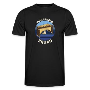 Musiker Musikschule Vibraphon Schlagzeug - Männer Funktions-T-Shirt - Schwarz - Vorne - AI Model Male 178 dark (178cm)