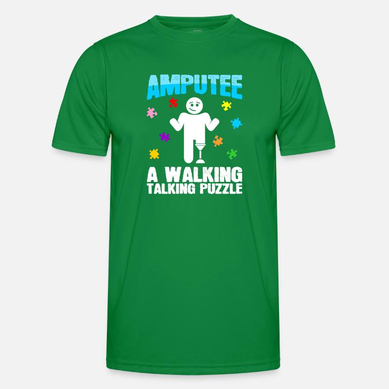 Amputee Walking Speaker Men's Functional T-Shirt