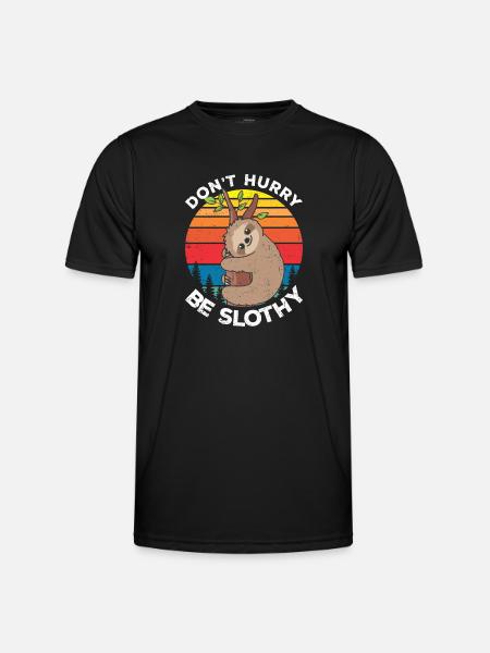 Be Lazy Lazy Sloth Owner - Men's Functional T-Shirt - black
