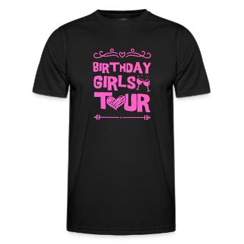 Birthday Party Team - Men's Functional T-Shirt - black - Front - AI Model Male 178 dark (178cm)