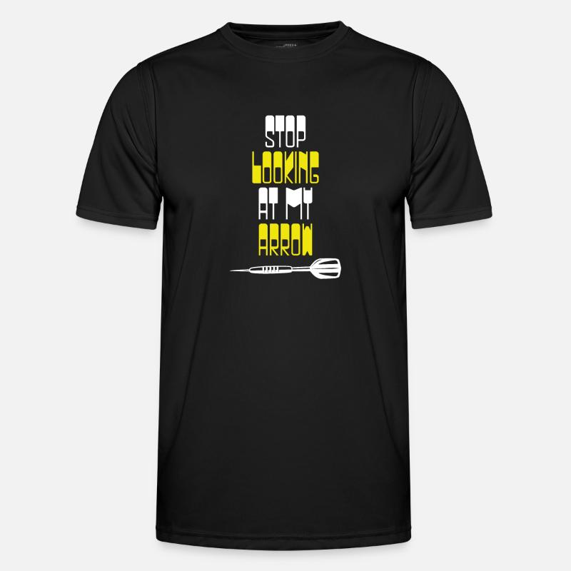 Stop looking at my arrow - Men's Functional T-Shirt - black