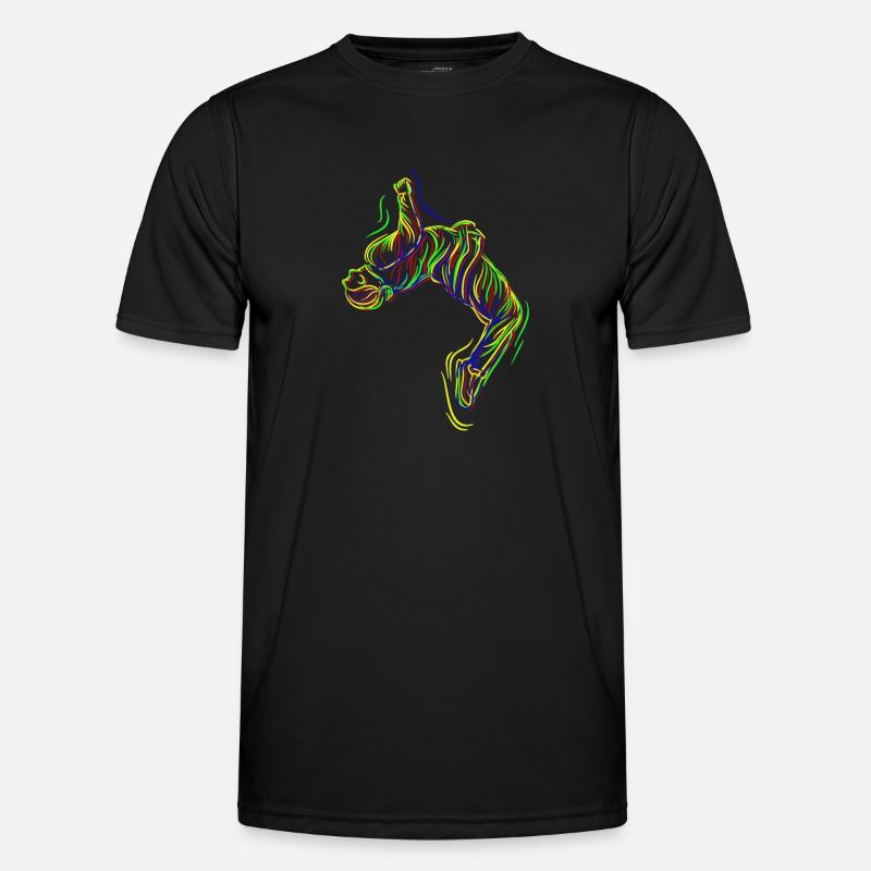 Parkour Backflip - Männer Funktions-T-Shirt - Schwarz