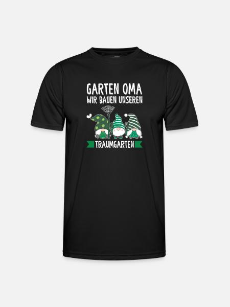 Garten Oma Gnome Großmutter Geschenk - Männer Funktions-T-Shirt - Schwarz