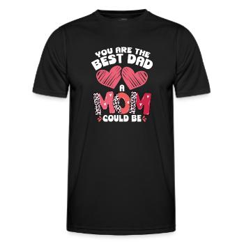 The best father to be a mother - Men's Functional T-Shirt - black - Front - AI Model Male 178 dark (178cm)