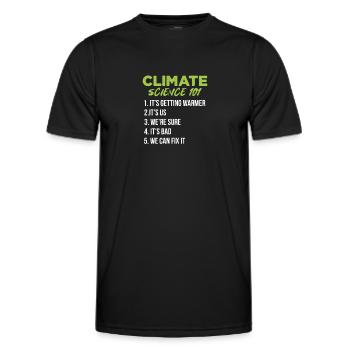 Climate change - Men's Functional T-Shirt - black - Front - AI Model Male 178 dark (178cm)