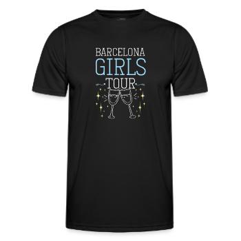 Barcelona Girls Tour - Männer Funktions-T-Shirt - Schwarz - Vorne - AI Model Male 178 dark (178cm)