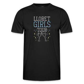 Lloret De Mar Girls Tour - Männer Funktions-T-Shirt - Schwarz - Vorne - AI Model Male 178 dark (178cm)