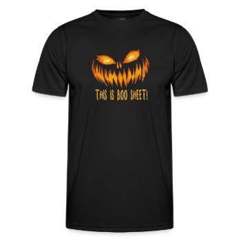This Is Boo Sheet - Men's Functional T-Shirt - black - Front - AI Model Male 178 dark (178cm)