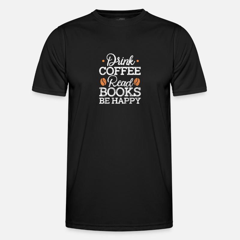 Coffee reading - Men's Functional T-Shirt - black