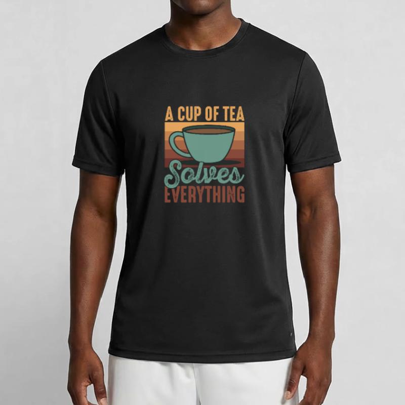 Tea Solves Everything Chai Drinker Tea Lovers Chai Men's Functional T-Shirt