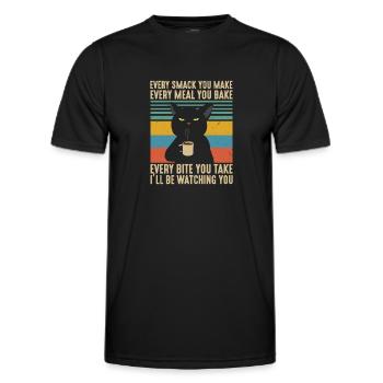 Chaque claque chaque repas chaque bouchée que je vais regarder - T-shirt sport Homme - noir - Devant - AI Model Male 178 dark (178cm)