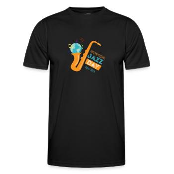 Jazz Musik Improvisation Festival - Männer Funktions-T-Shirt - Schwarz - Vorne - AI Model Male 178 dark (178cm)