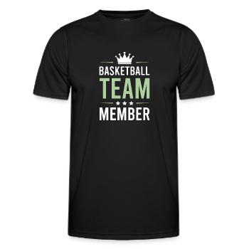 Équipe de basket-ball - T-shirt sport Homme - noir - Devant - AI Model Male 178 dark (178cm)