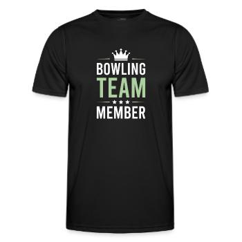 Bowling Team - Männer Funktions-T-Shirt - Schwarz - Vorne - AI Model Male 178 dark (178cm)