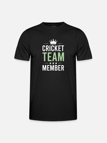 Cricket Team - Männer Funktions-T-Shirt - Schwarz