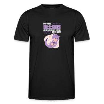 Otter Sea Otter Otter Gift - Men's Functional T-Shirt - black - Front - AI Model Male 178 dark (178cm)