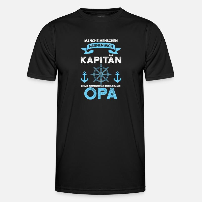 Boot Opa Großvater Geschenk - Männer Funktions-T-Shirt - Schwarz
