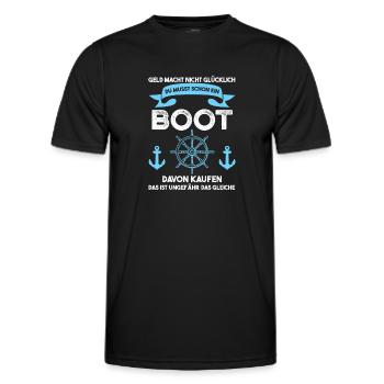 Boot Segeln Bootfahrer Geschenk - Männer Funktions-T-Shirt - Schwarz - Vorne - AI Model Male 178 dark (178cm)