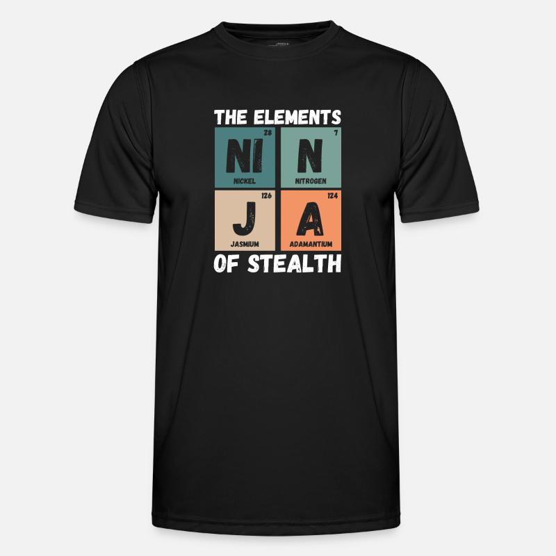 Die Elemente Der Tarnung - Männer Funktions-T-Shirt - Schwarz