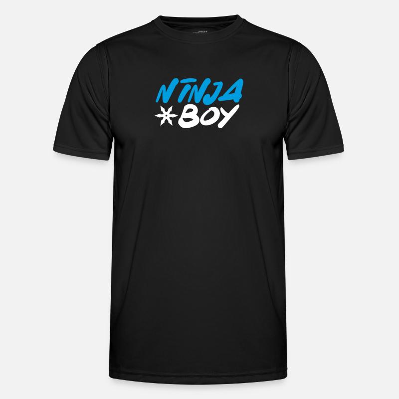 Blauer Ninja junge - Männer Funktions-T-Shirt - Schwarz