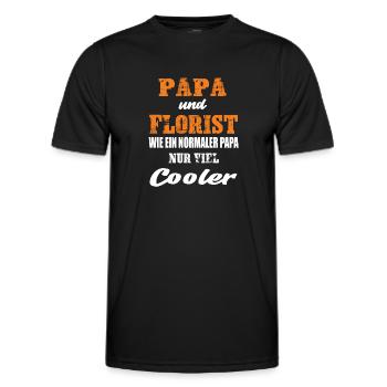 Papa und Florist - Männer Funktions-T-Shirt - Schwarz - Vorne - AI Model Male 178 dark (178cm)