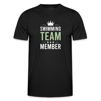 Swimming Team - Men's Functional T-Shirt - black - Front - AI Model Male 178 dark (178cm)