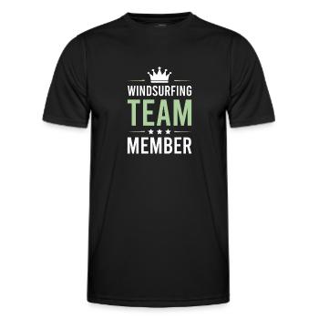 Windsurfing Team - Männer Funktions-T-Shirt - Schwarz - Vorne - AI Model Male 178 dark (178cm)