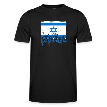 Israël Jérusalem couleurs nationales Judaïsme - T-shirt sport Homme - noir - Devant - AI Model Male 178 dark (178cm)
