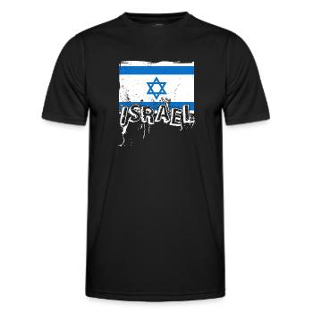 Israël Jérusalem Couleurs nationales Judaïsme - T-shirt sport Homme - noir - Devant - AI Model Male 178 dark (178cm)