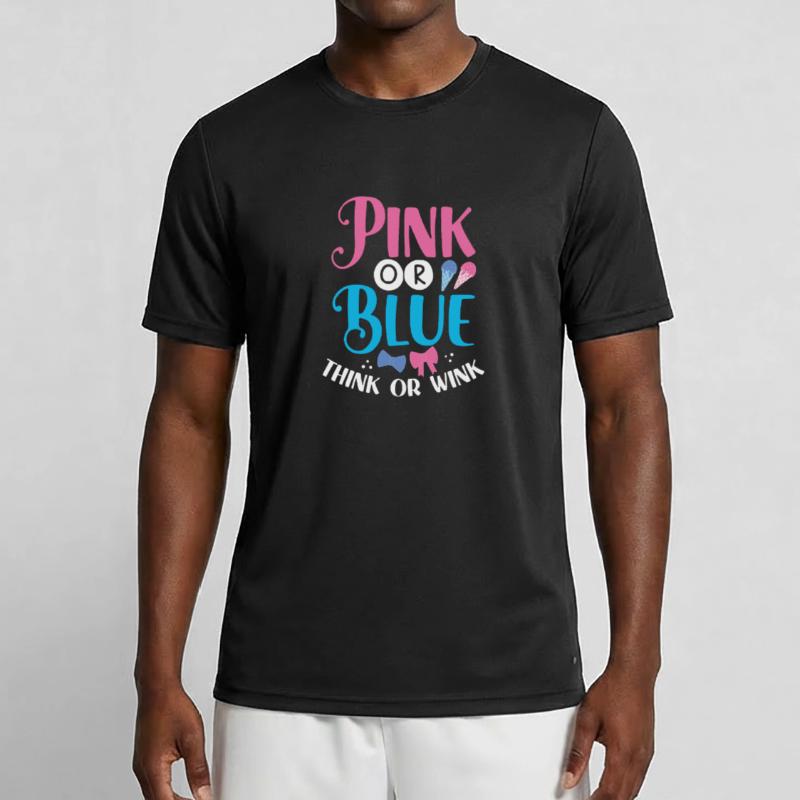 Rosa Oder Blau Denken Oder Zwinkern Männer Funktions-T-Shirt