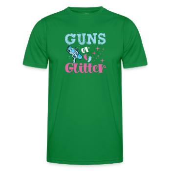 Weapons or glitter - Men's Functional T-Shirt - kelly green - Front - AI Model Male 178 dark (178cm)