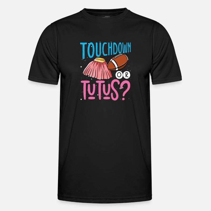 Touchdown Oder Tutus - Männer Funktions-T-Shirt - Schwarz