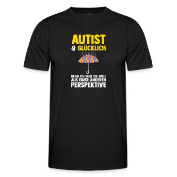 Autismus Autist Autisten - Männer Funktions-T-Shirt - Schwarz - Vorne - AI Model Male 178 dark (178cm)