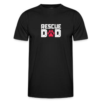 Tierrettung - Männer Funktions-T-Shirt - Schwarz - Vorne - AI Model Male 178 dark (178cm)