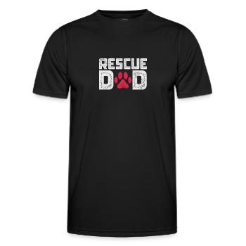 Animal Rescue Animal Welfare Animal Friend Gift - Men's Functional T-Shirt - black - Front - AI Model Male 178 dark (178cm)
