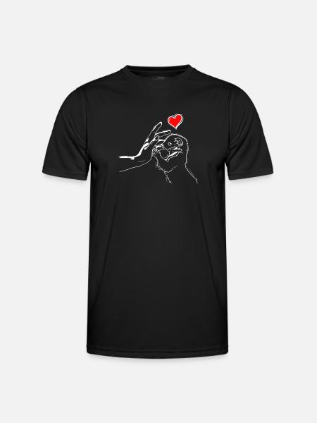 Wiesel Liebe Frettchen High Five - Männer Funktions-T-Shirt - Schwarz
