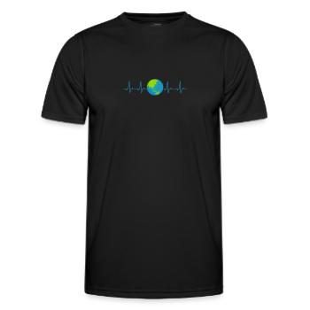 Climate change - Men's Functional T-Shirt - black - Front - AI Model Male 178 dark (178cm)