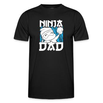 Papa ninja mignon - T-shirt sport Homme - noir - Devant - AI Model Male 178 dark (178cm)