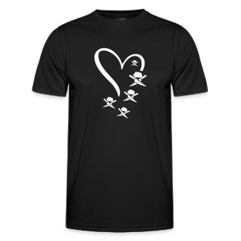Knives Crossed Cooking Knives In A Heart Chef Cook - Men's Functional T-Shirt - black - Front - AI Model Male 178 dark (178cm)