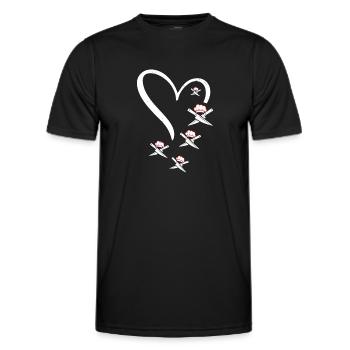 Knives Crossed Cooking Knives In A Heart Chef Cook - Men's Functional T-Shirt - black - Front - AI Model Male 178 dark (178cm)