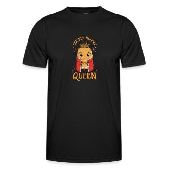 Chicken Nugget Queen Chicken Nugget Lover - Men's Functional T-Shirt - black - Front - AI Model Male 178 dark (178cm)