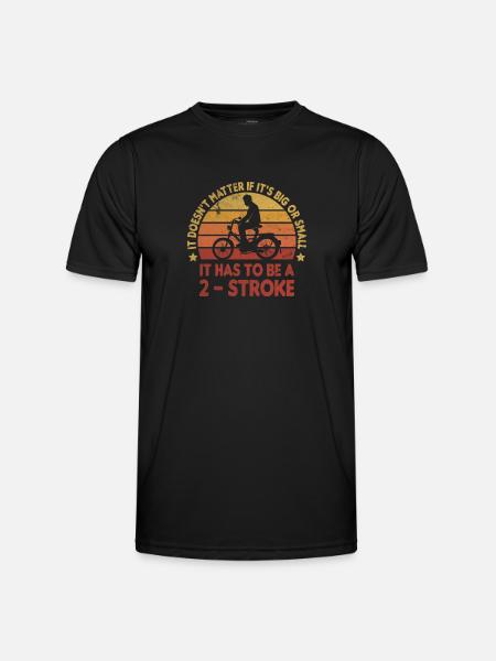 Moped 2 stroke engine moped rider nostalgia mokick - Men's Functional T-Shirt - black