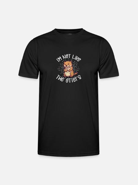Otter - Männer Funktions-T-Shirt - Schwarz