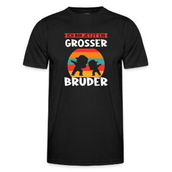Großer Bruder Dabbing Grosser Bruder Geschenk - Männer Funktions-T-Shirt - Schwarz - Vorne - AI Model Male 178 dark (178cm)