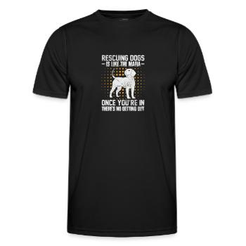 Tierrettung Tierschutz Tierfreund Geschenk - Männer Funktions-T-Shirt - Schwarz - Vorne - AI Model Male 178 dark (178cm)