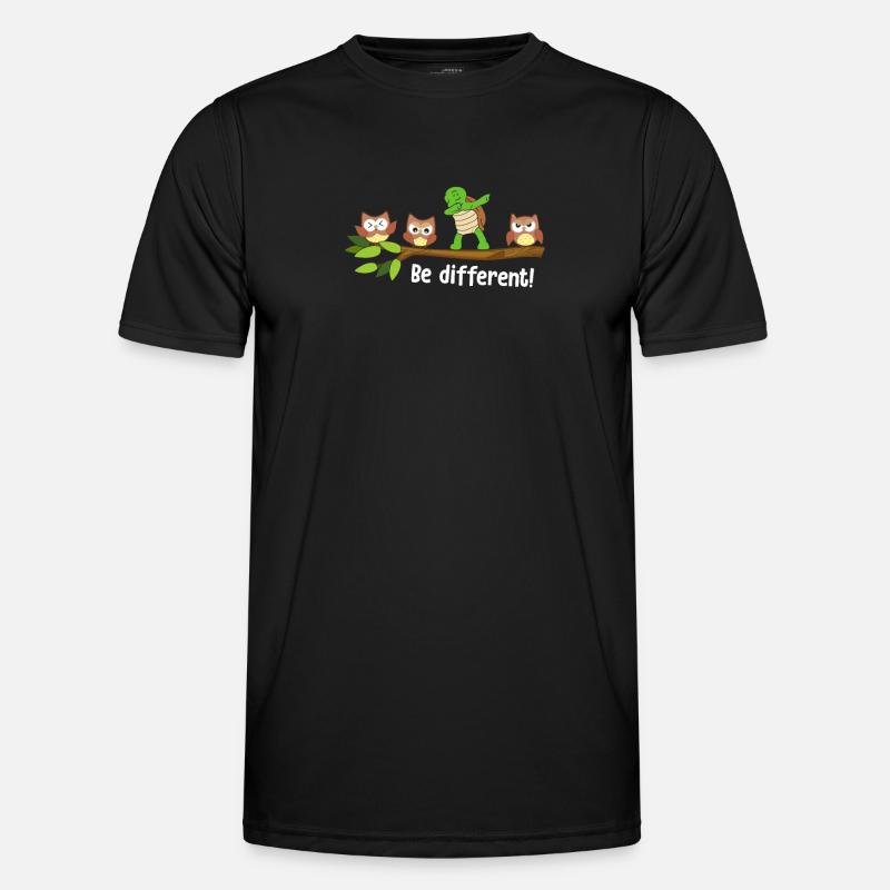 Be Different Dabbing Schildkröte - Männer Funktions-T-Shirt - Schwarz